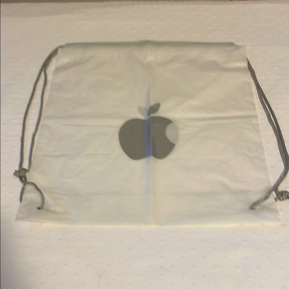 Apple drawstring backpack shopping bag